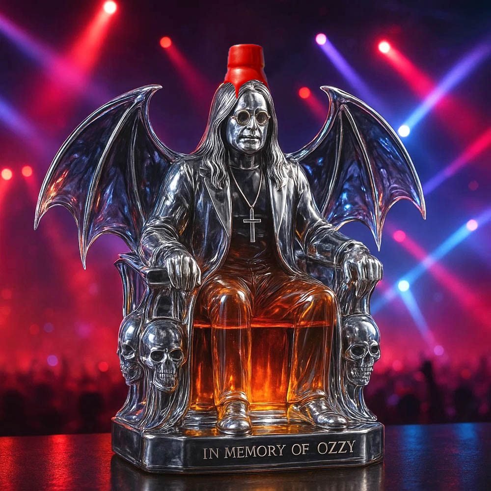 In Memory of Ozzy Whiskey bottle - Final Tour Memorial Whiskey Bottle