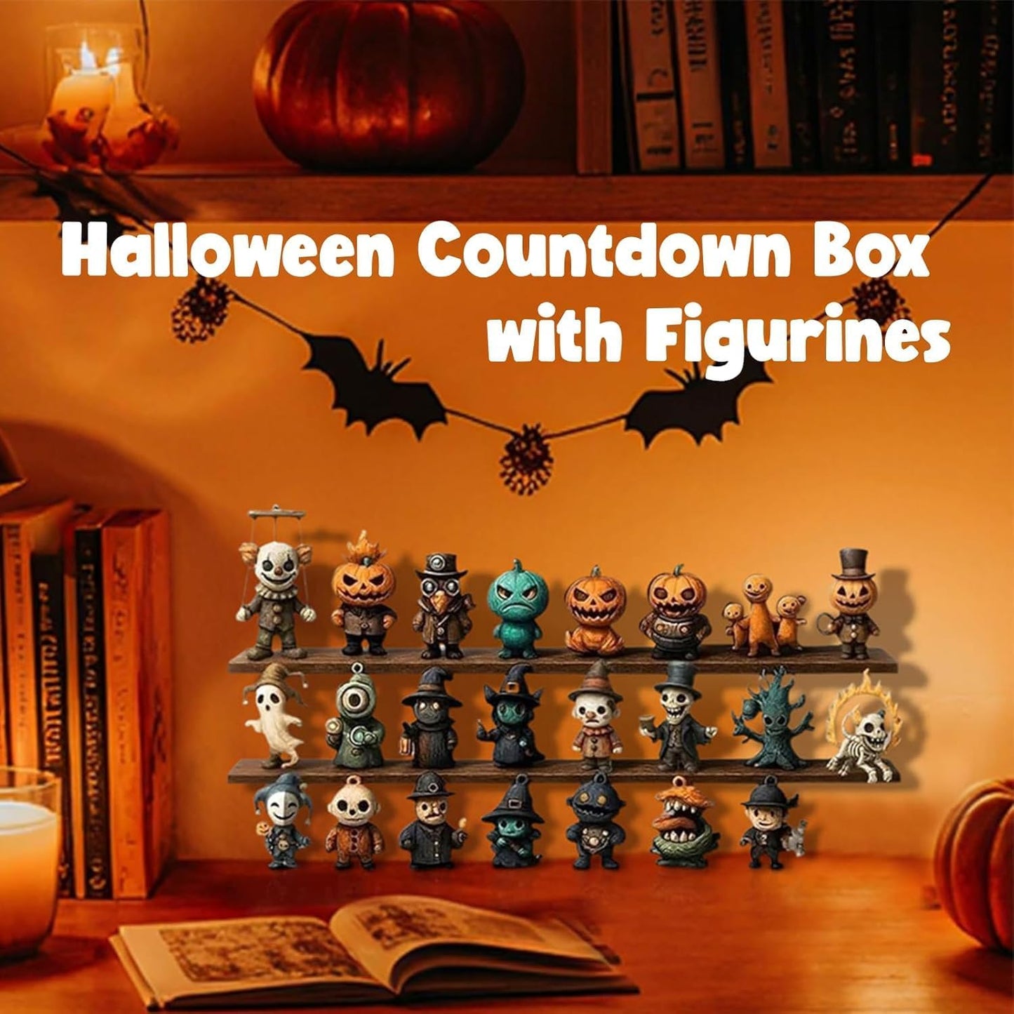 π₯π31 Nights of Fright β Halloween Countdown Box with Figurines