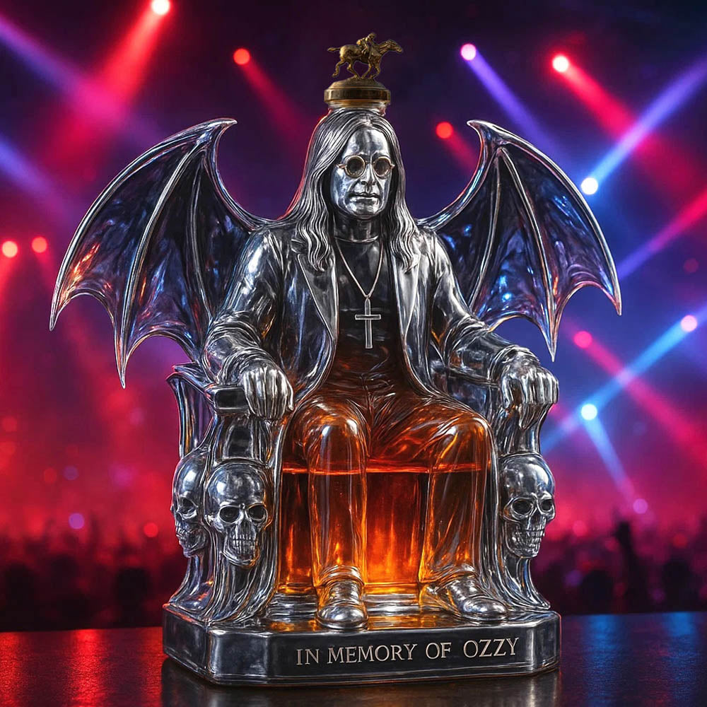 In Memory of Ozzy Whiskey bottle - Final Tour Memorial Whiskey Bottle