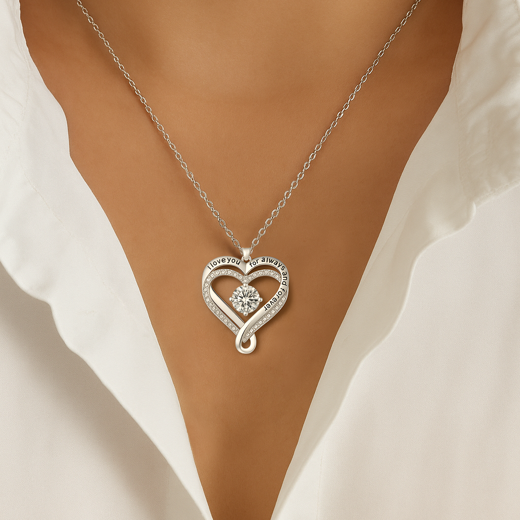 "To My Wife" Forever & Always Heart Necklace