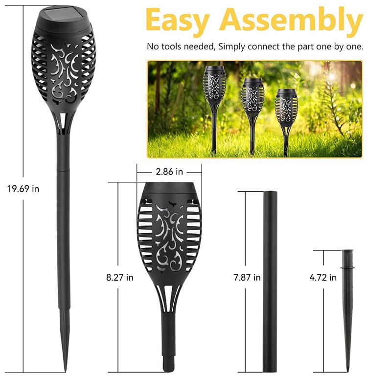 🏆Flash Sale⚡ 50K+ Solar Powered Fire Flame Design Garden Light