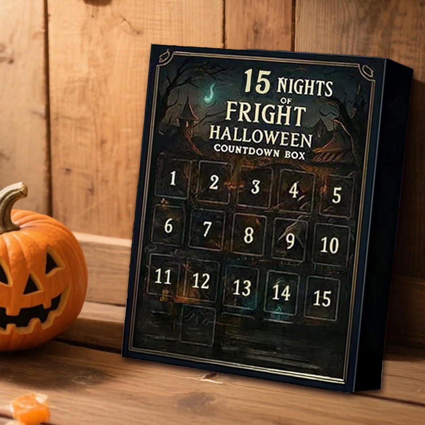 🔥🎃31 Nights of Fright – Halloween Countdown Box with Figurines